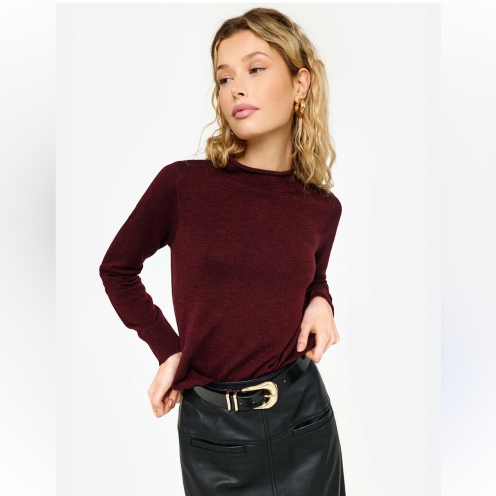 Cami NYC Women's Crewneck Sweater in Burgundy